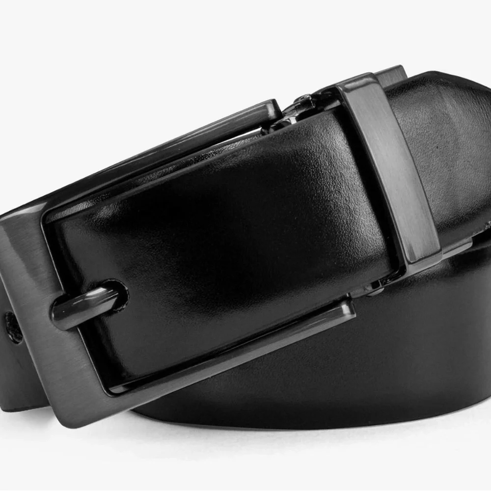 Steve Madden Boys Reversible Black Brown Belt with Gun Metal Buckle in Size 30 L